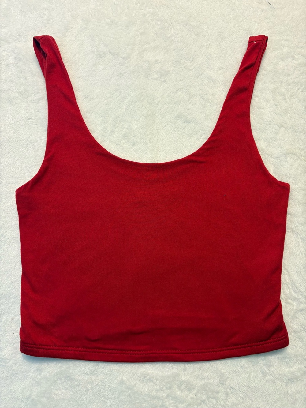 Sincerely Jules Red Scoop Neck Cropped Tank - Picture 2 of 5